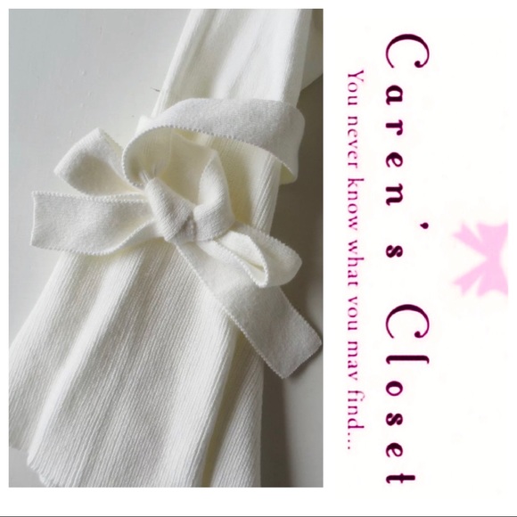 NWT J Crew Cream Stretch Knit Long Sleeve Sweater - Picture 4 of 7